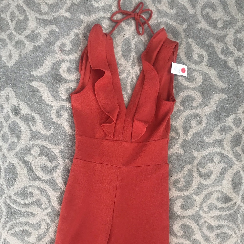 Burnt Orange Jumpsuit.